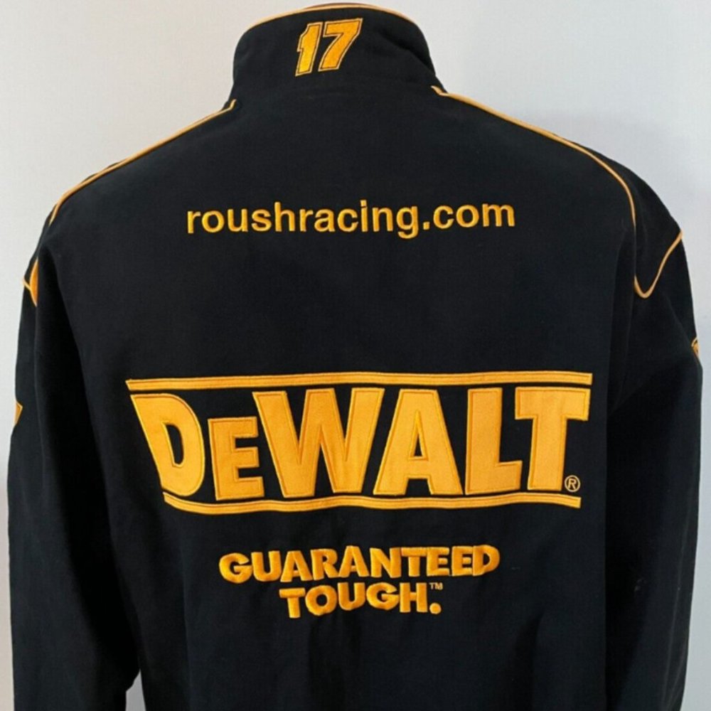 Signed NASCAR Roush Dewalt Racing Matt Kenseth Winston Cup Jacket 3XL Black